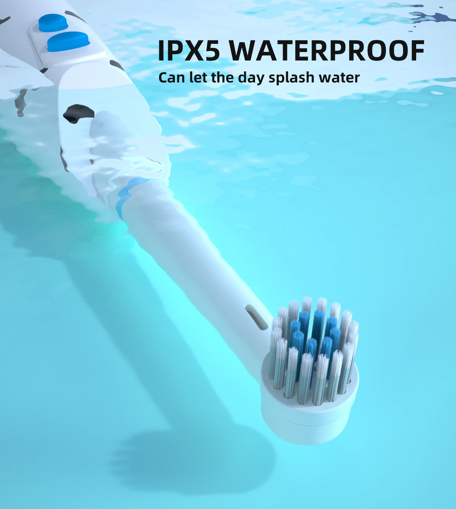 Factory Wholesale  OEM New Fashion Style Customized cartoon rotary electric toothbrush for kids replacement brush heads