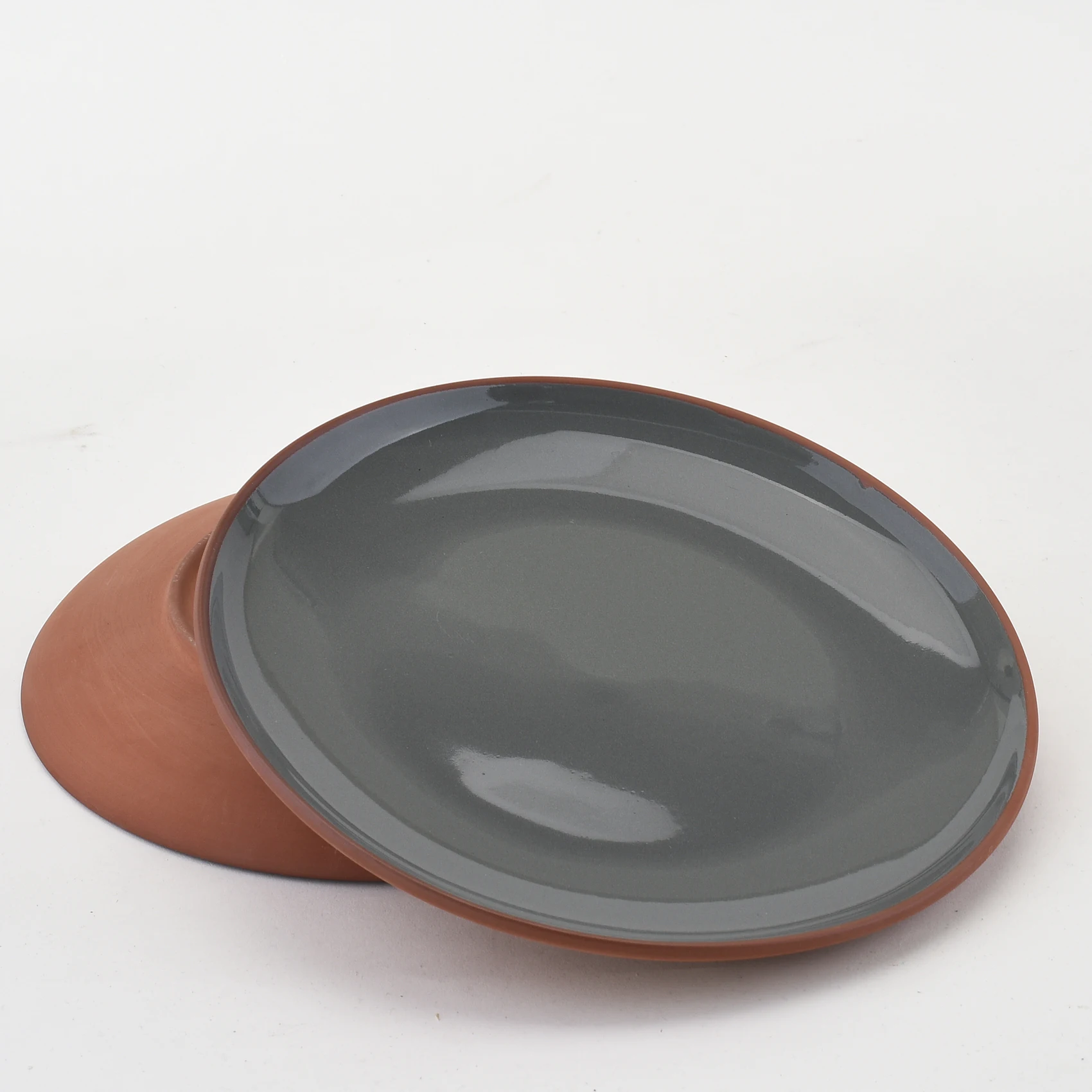  Terracotta Dinner Plates Set Of 6 9.25 Inch Dish Ceramic For Charger Salad Porcelain Serving