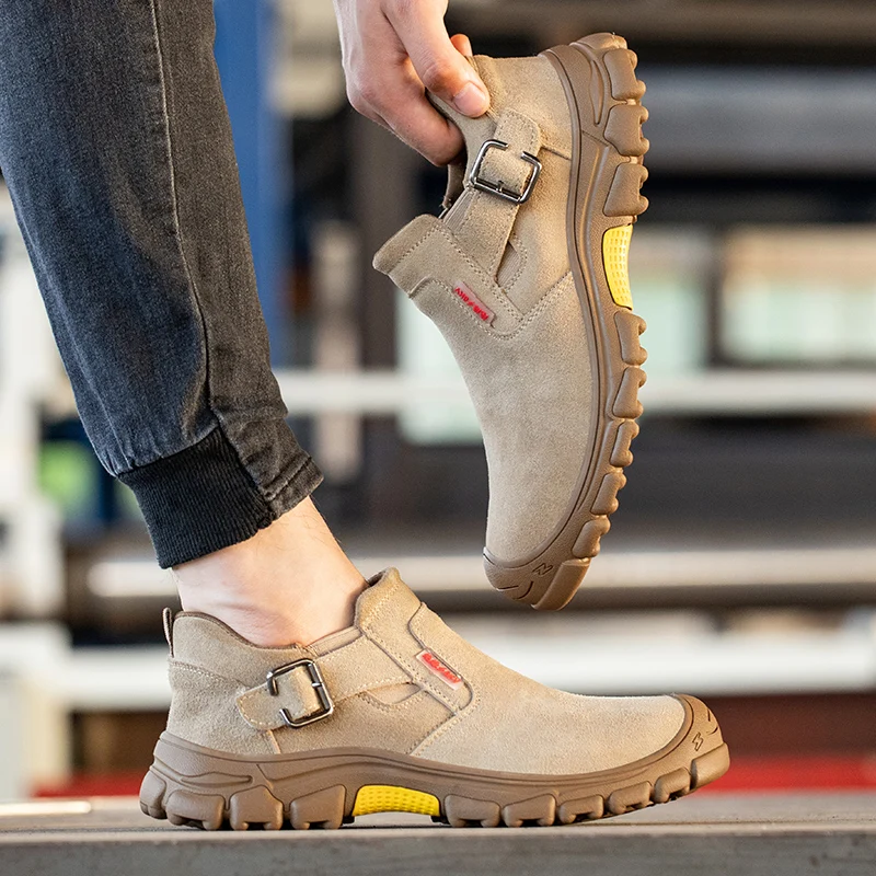 New Design Anti Puncture Steel Toe Working Lightweight Fire Resistant Safety Boots Men Work Shoes