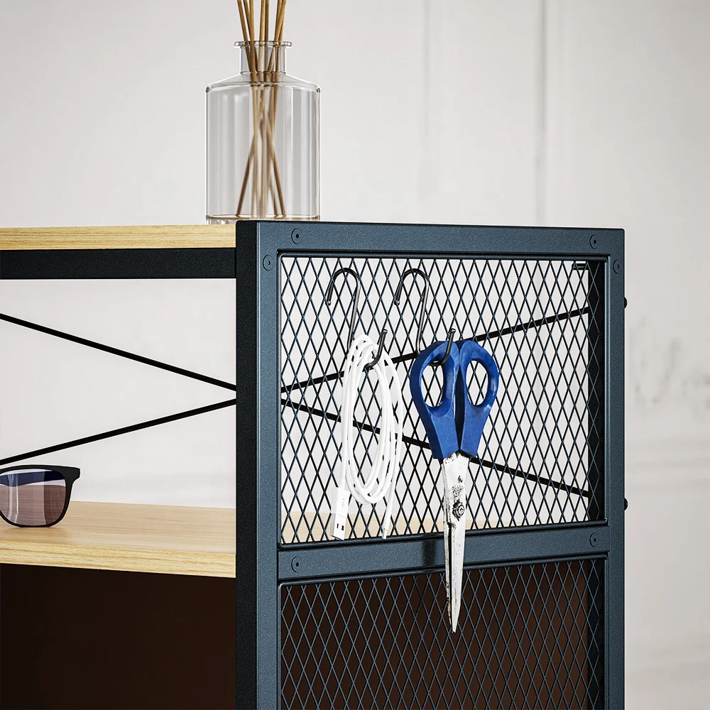 Tiered Shelves Eye-catching Storage for Showcasing Collectibles Particle board and metal Storage racks