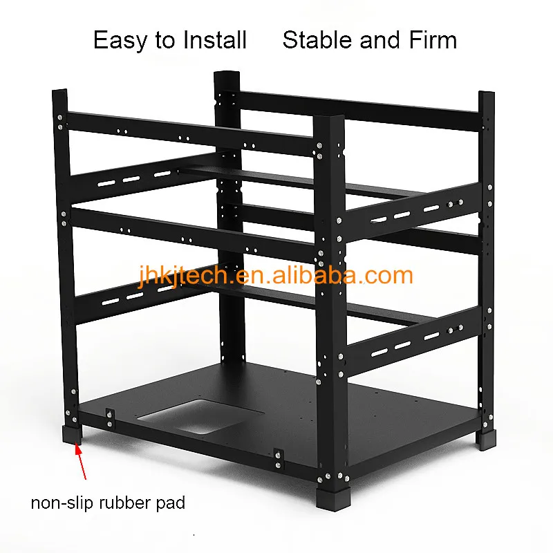  80mm Steel 12GPU Open Air Rig Frame 12 GPU Stackable Miner Rack Case in