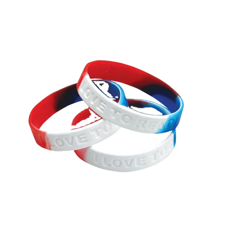Custom night runner ring printed word glow-in-the-dark silicone bracelet luminous silk screen fluorescent rubber wrist strap
