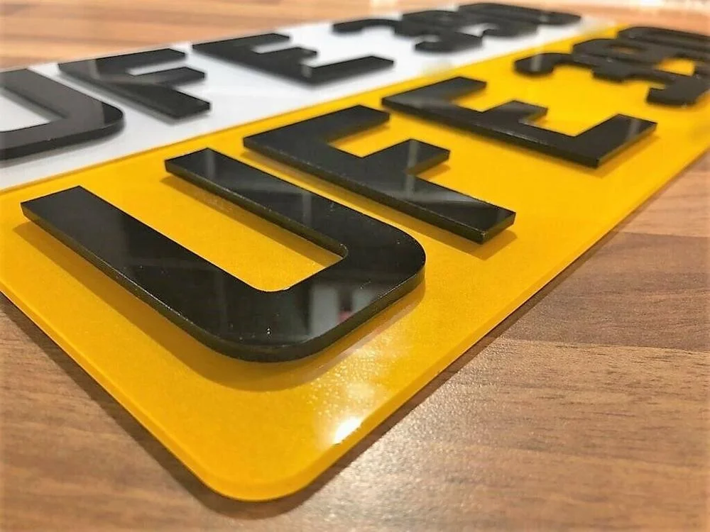 Размер под заказ, алюминиевый пустой автомобильный номерной знак 3D 4D, лазерная резка, маленький, короткий, 5-6 цифр, акриловый номер