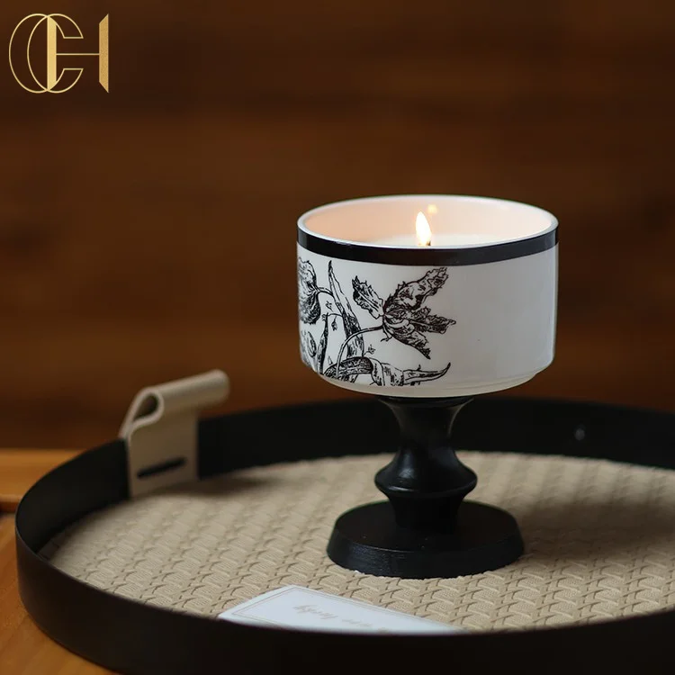 C&H Wholesale Home Decoration Custom Soy Wax French Romantic Aromatherapy  Scented Candle