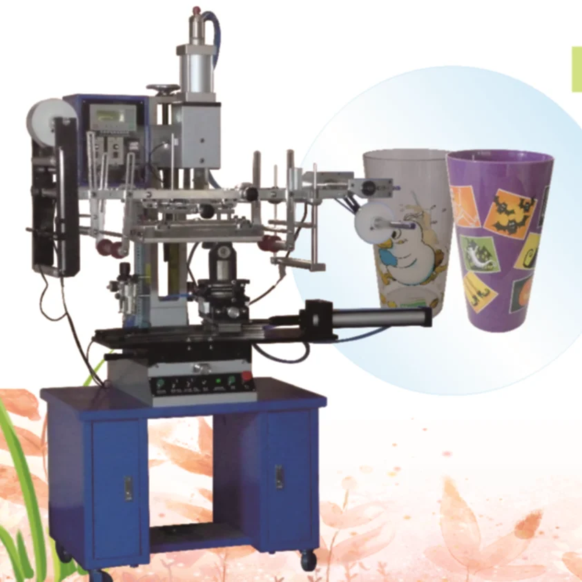 Cone heat transfer printing machine for printing conical plastic cups (ABS/PP/PC)