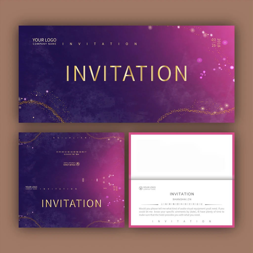Custom Print thank-you card for business activities invitation cards provide adobe design