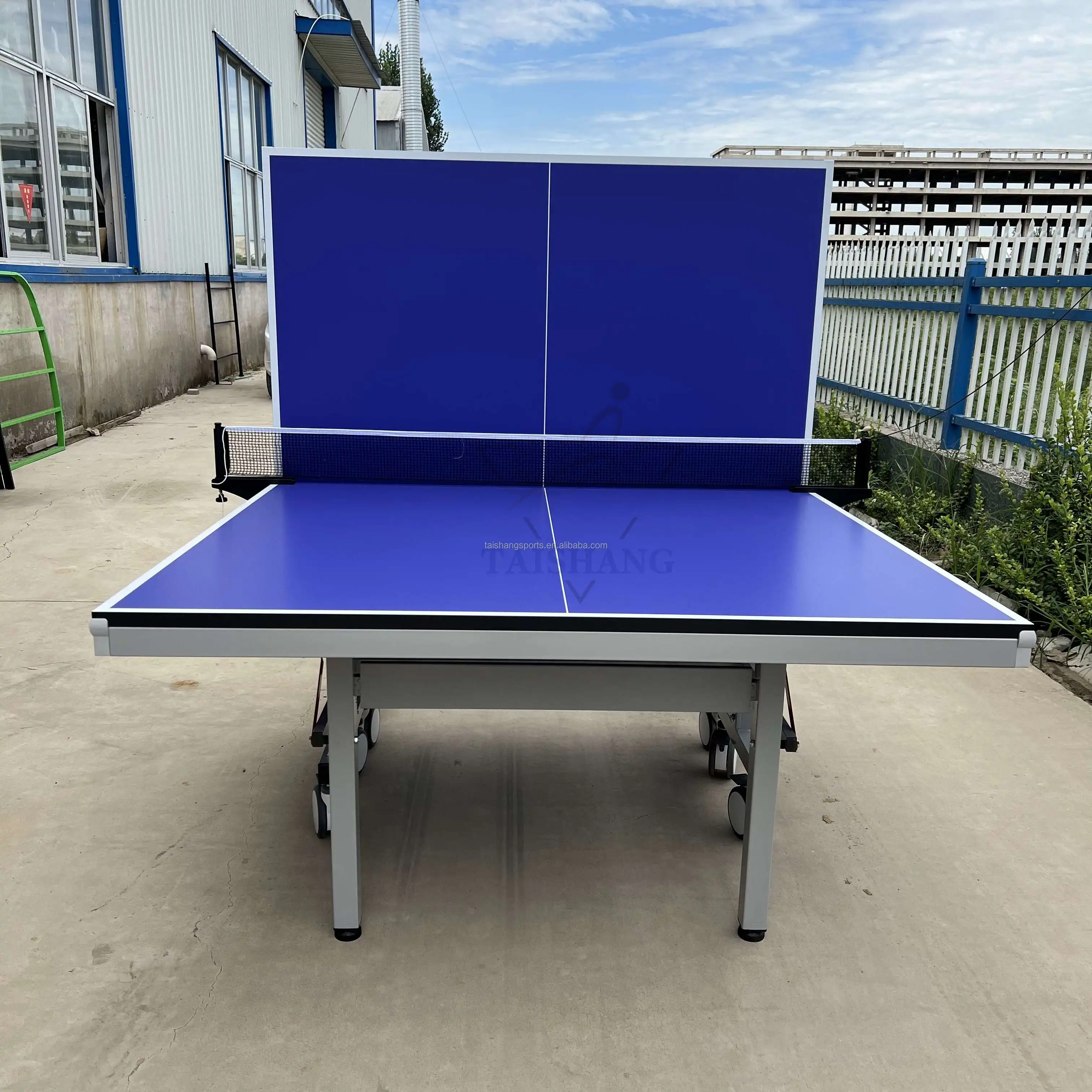 Double folding tennis table Indoor Movable Standard Ping Pong Table Tennis Tables