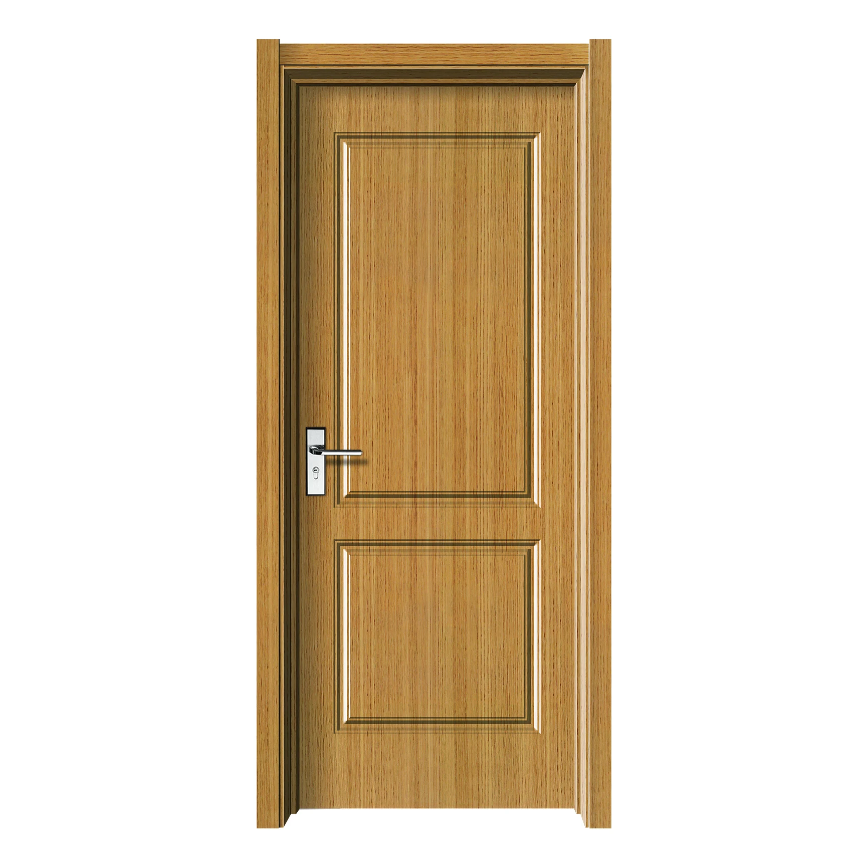 customized pre-hung white panels PVC MDF wood door main interior room doors for houses