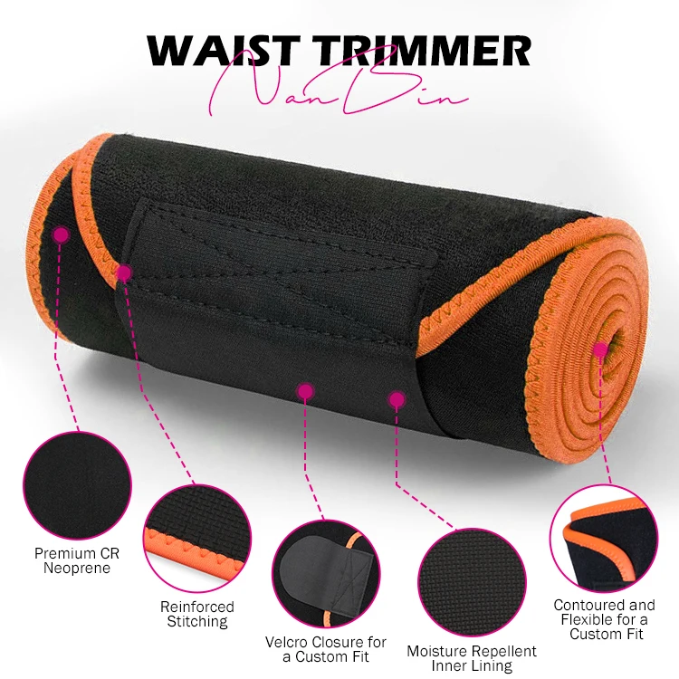 Custom Fitness Slimmer Fajas Reductor Sweat Band Body Shaper Gym Fitness Weight Loss Neoprene Waist Trimmer for Men Women