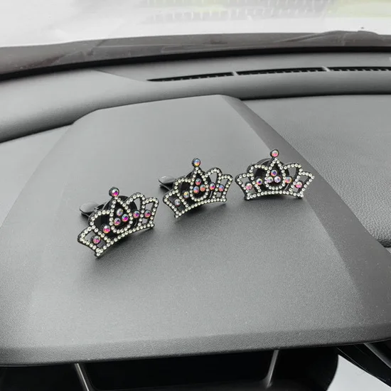 Solid Crown Diamond Alloy Car Air Outlet Perfume Clip Vent Aromatherapy Interior Fragrance Decoration Car Air Freshener
