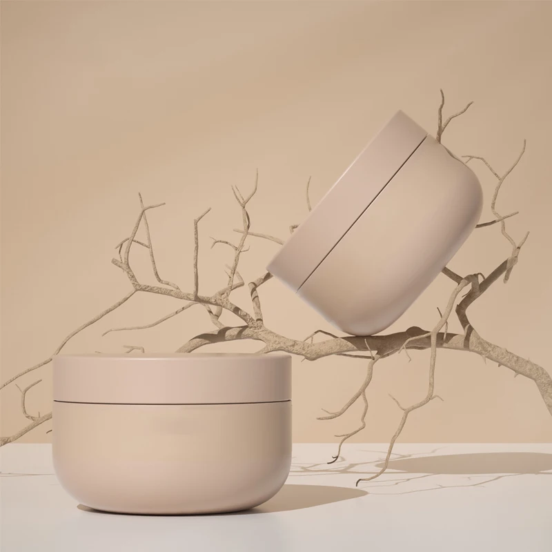 4 Oz Body Butter Jars Cosmetic Containers Custom Carton Box Round Hair Product/makeup/face Scrub/cream Plastic with Lids White