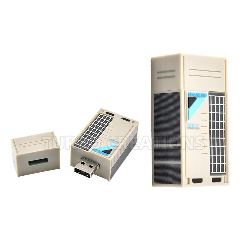 Special Gift Custom Logo Memory Stick Shell PVC Rubber Machinery Equipment Pendrive Cartoon Machine Part Shape USB Flash Drives