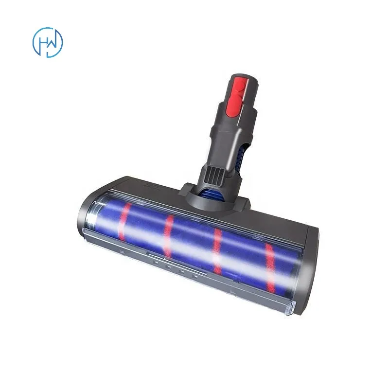Fit For Dysons V7 V8 V10 V11 V15 SV10 SV11 Cordless Vacuum Cleaner Quick-Release Soft Roller Cleaner Head with LED Indicator