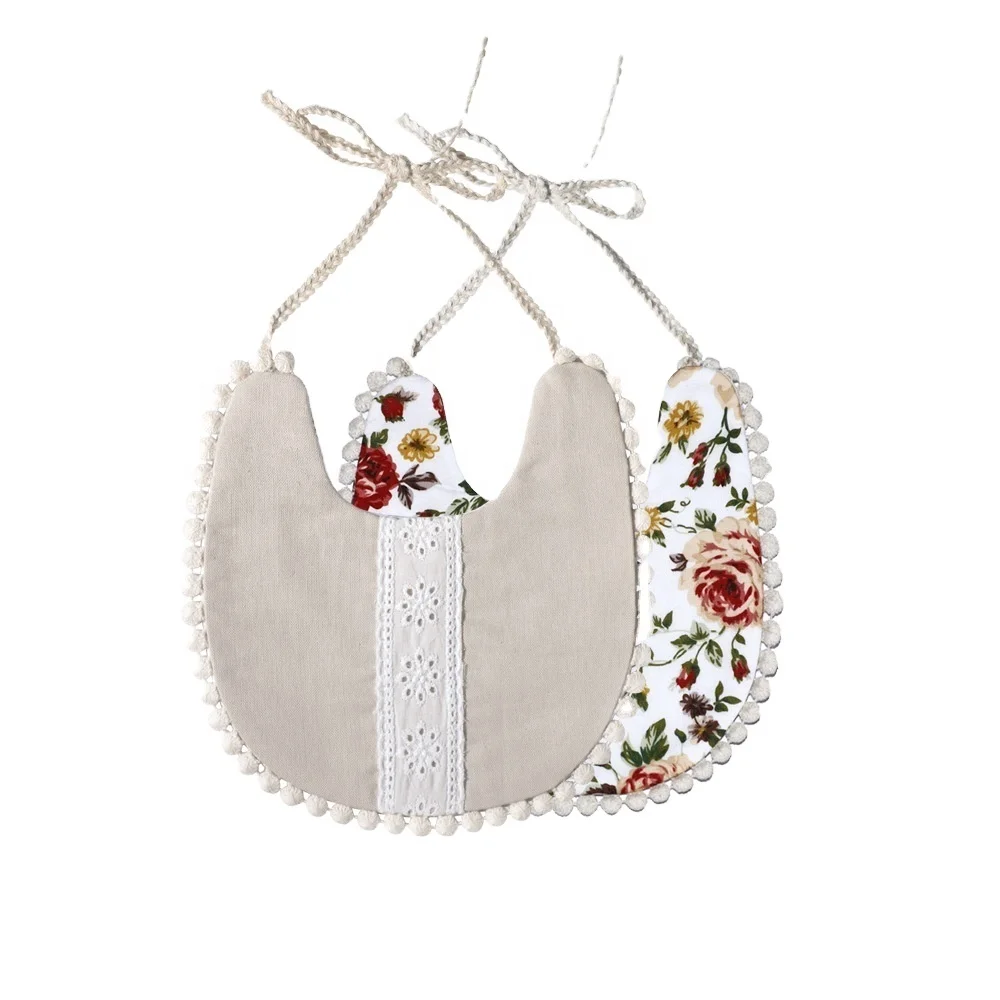 Моющиеся мягкие Регулируемый реверсивный нагрудники Цветок унисекс чистый органический хлопок кормления слюни и прорезывания зубов детские нагрудники