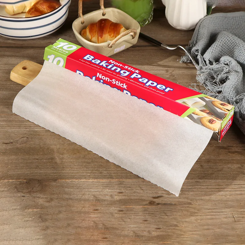 Factory Wholesale Customized White Silicone Parchment Baking Paper Roll Easy Cut Grease Proof Custom Color Options Available