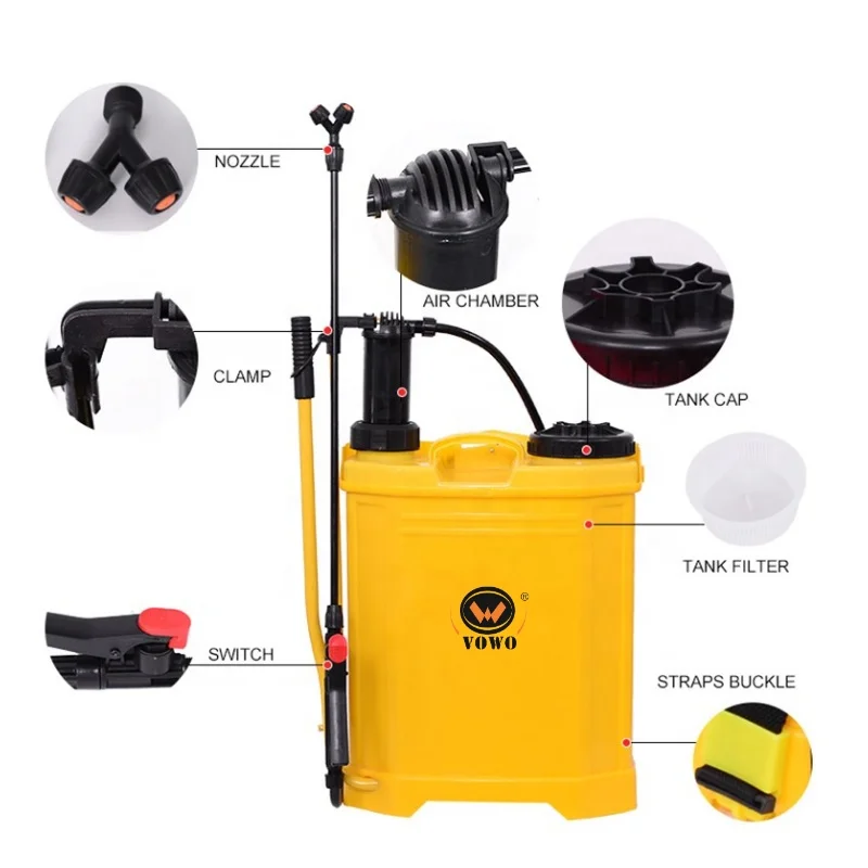 16L manual spray machine Agriculture knapsack hand plastic sprayer
