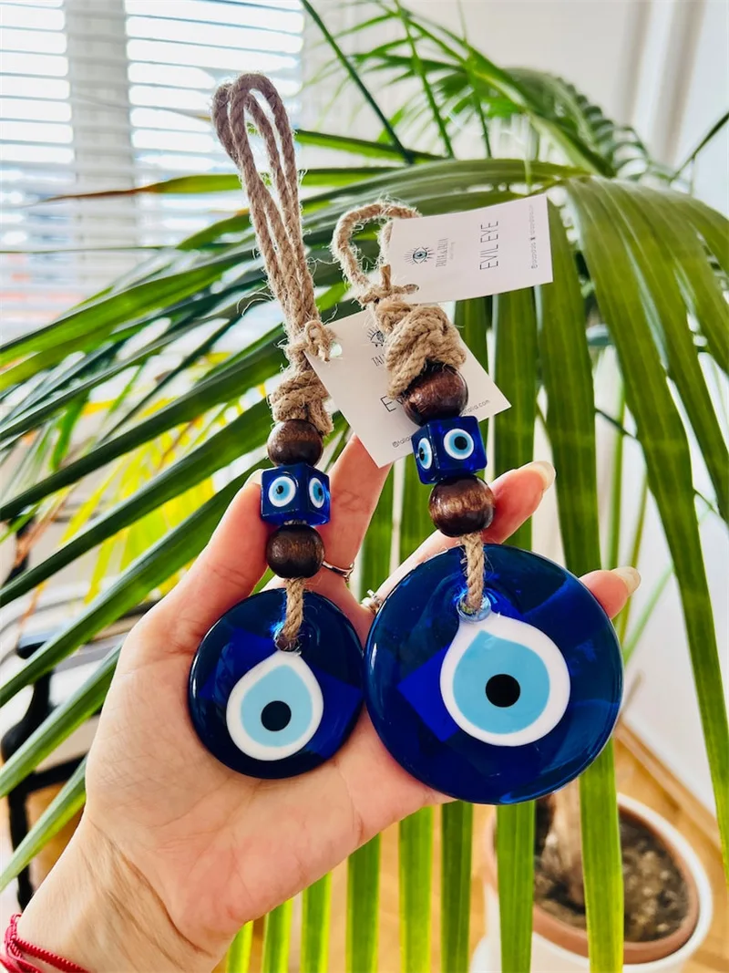 Hot Sale China Good Price Islamic Glass Turkish Evil Eye Key Chain For Decoration