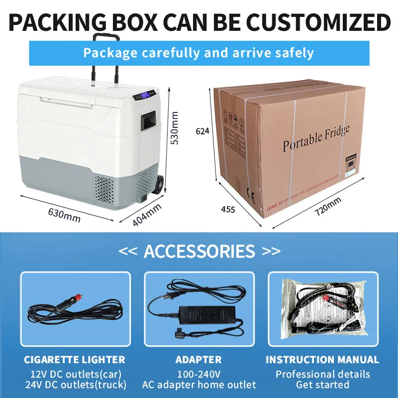 Small Outdoor Freezer Compressor Refrigeration Car Home Dual-Purpose Freezing  Refrigeration 12V24V Car Refrigerator