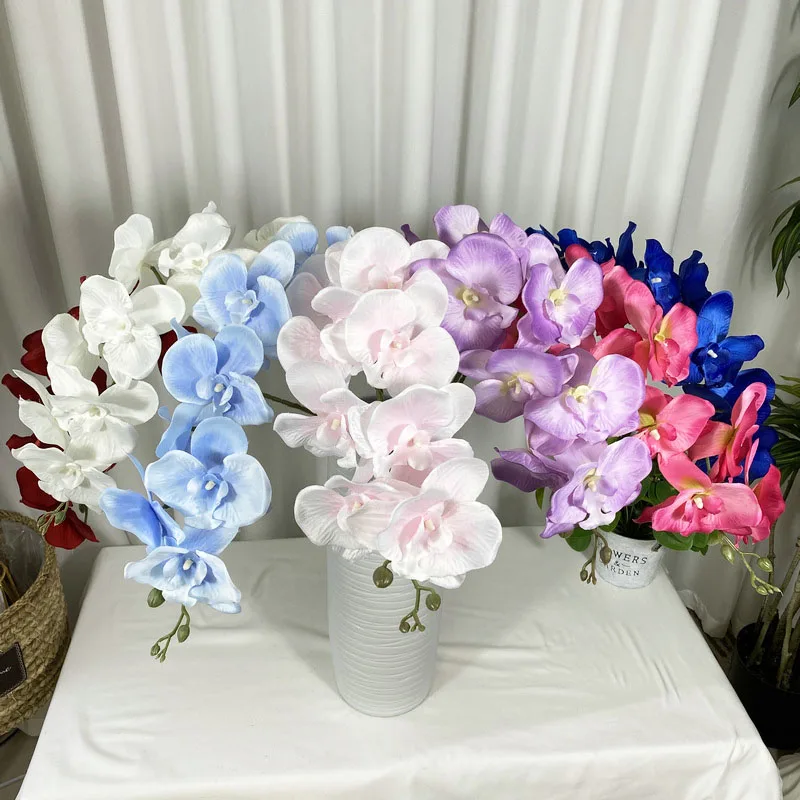 105 CM Artificial Phalaenopsis Orchid Bright Color Real Touch Orchid Flowers Artificial Wholesale