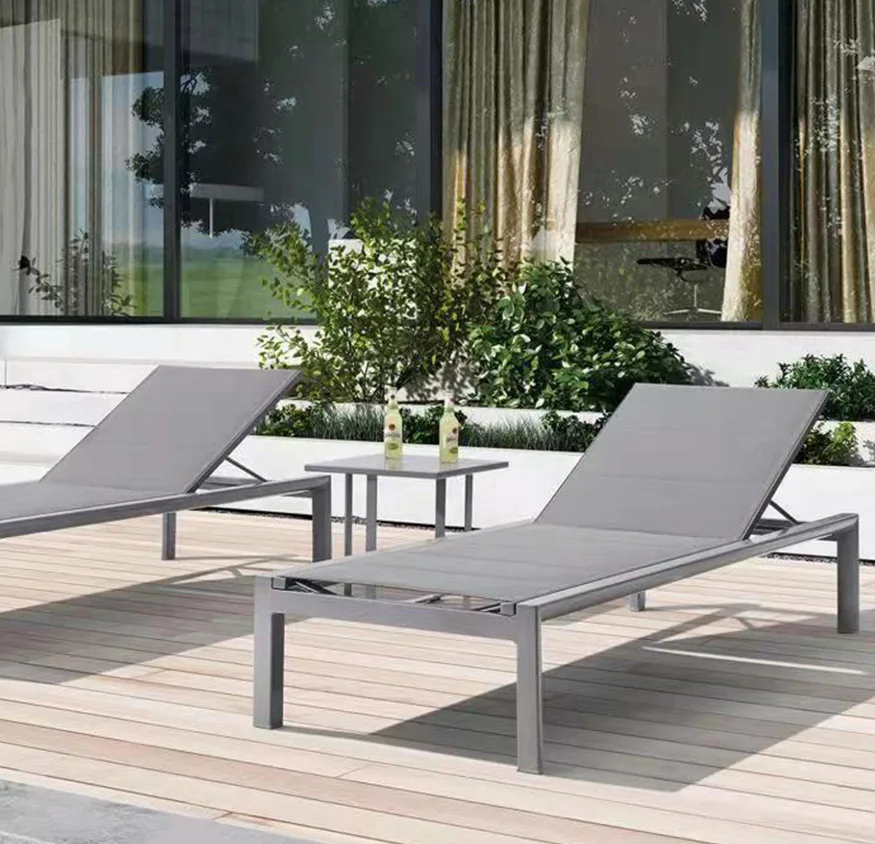 Best Quality Control Adjustable Stackable Garden Patio Beach Sun Lounger For Pool Side