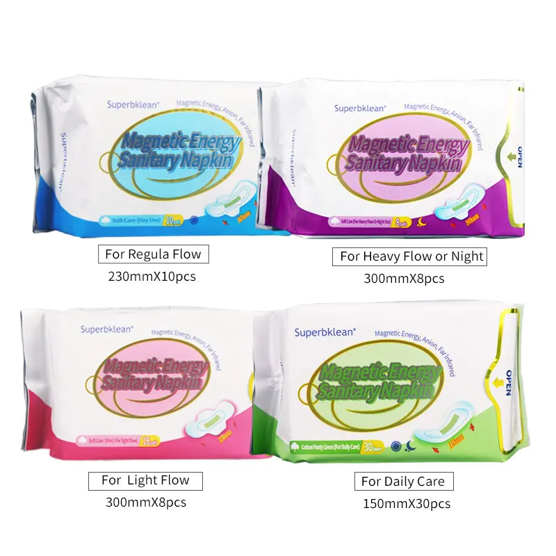 Longrich customizable panty liners female hygiene sanitary towel 300mm 8pcs extra care eco friendly bio b grade sanitary pads