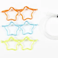 Plastic food grade drinking straws Especial magic colored plastic funny crazy custom word hard curly drinking straw