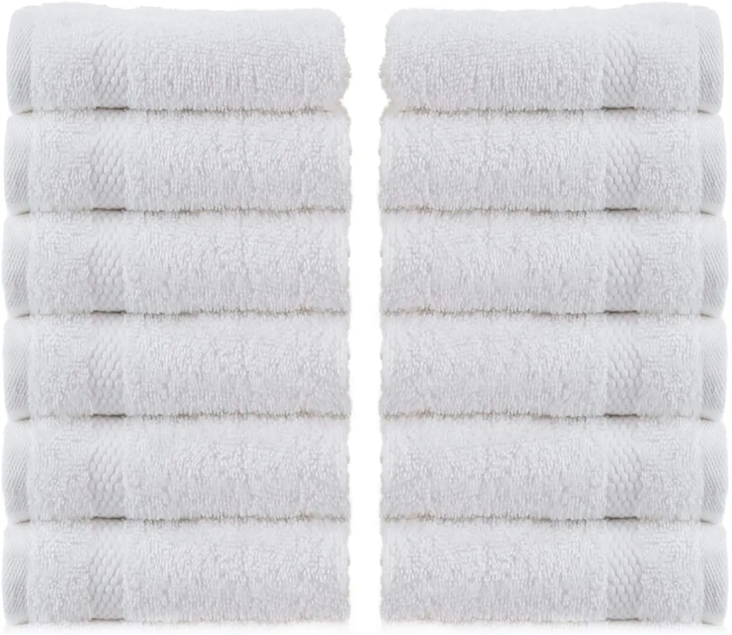 White Classic Luxury Cotton Washcloths Towel For Home & Hotel