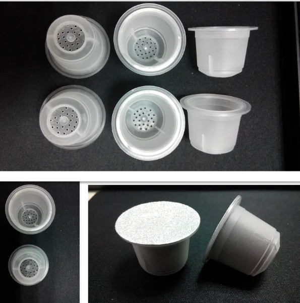 Coffee Pod Packaging Aluminum Empty Nespresso Capsule With Foil Sticker