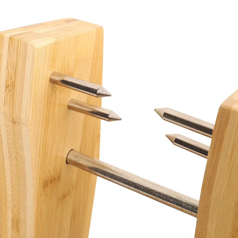 Custom movable eco iron inox bamboo spanish stand Jamon soporte jamonero ham holders