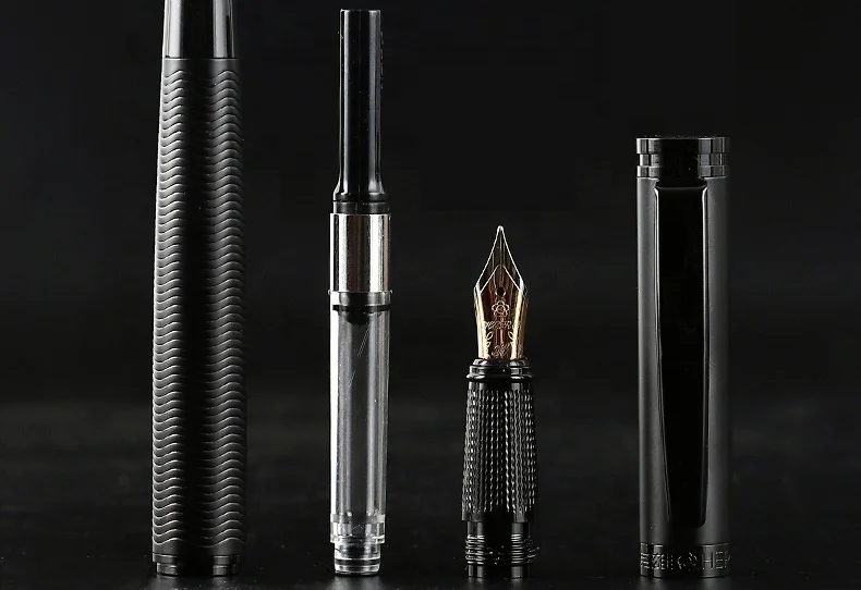 presents gift business calligraphy Hero 737 metal black fountain pen with box