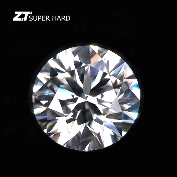 Round synthetic diamond pure carbon seeds polished white diamonds 1.5 carat