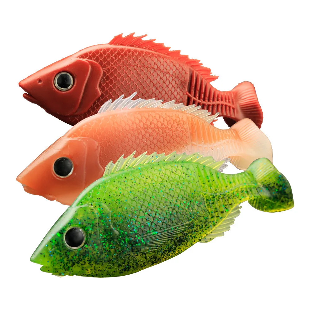 Wholesale 10cm/17g 12cm/26g Soft Fishing Lures Slow Sinking Wobbler Pollock Swimbait Bionic Swim Bait Made Lead Metal Streams
