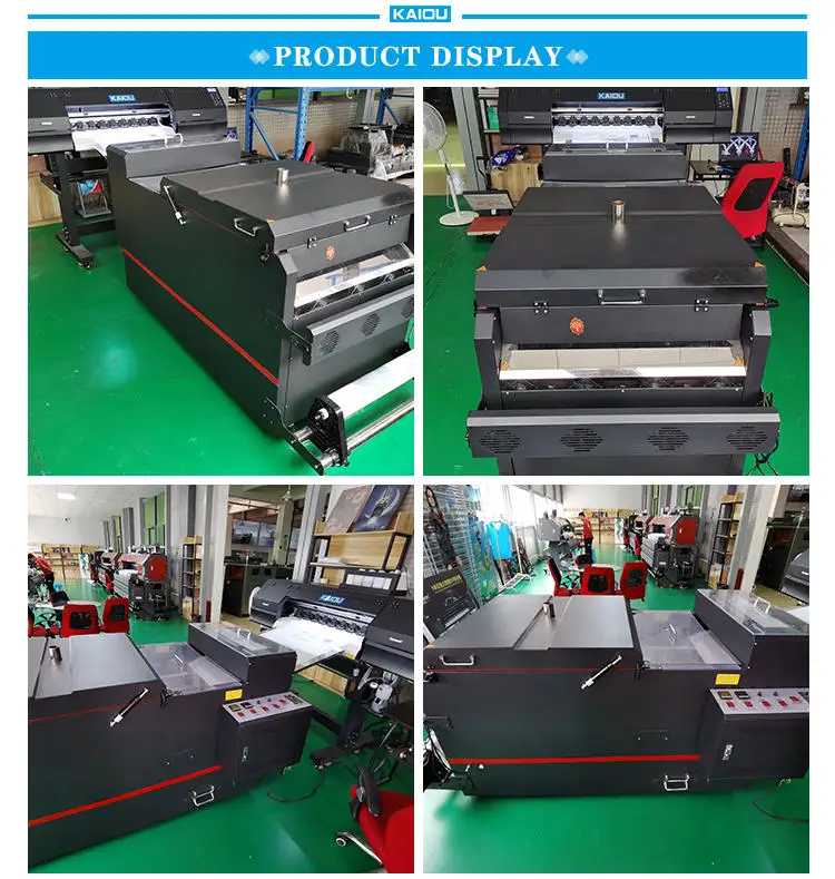 Kaiou hot sell model large format 60cm dtf  printer dual head  of I3200/4720 size printer with white toner shaker