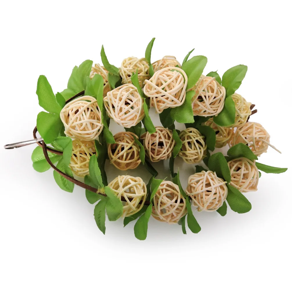 Bird Interactive Toy Natural Wood Rattan Hanging Parrot Toy