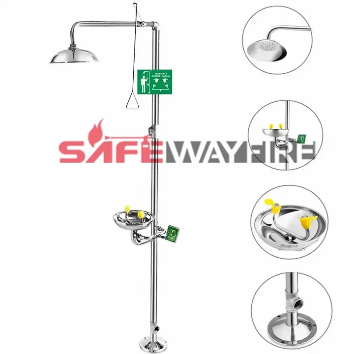 hot sale First-Aid Devices stainless steel  safety eyewash station with foot control for Eye Cleansing