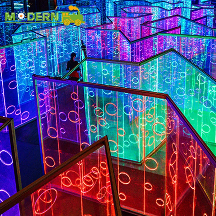 Indoor playground park attraction magic labyrinth laser maze mirror maze for sale