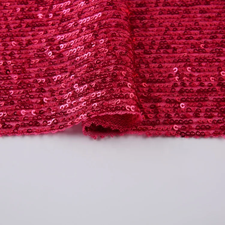 2024 New fashion cheap wholesale price 95%polyester 5%spandex white red glitter patterns fancy embroidery jacquard sequin fabric