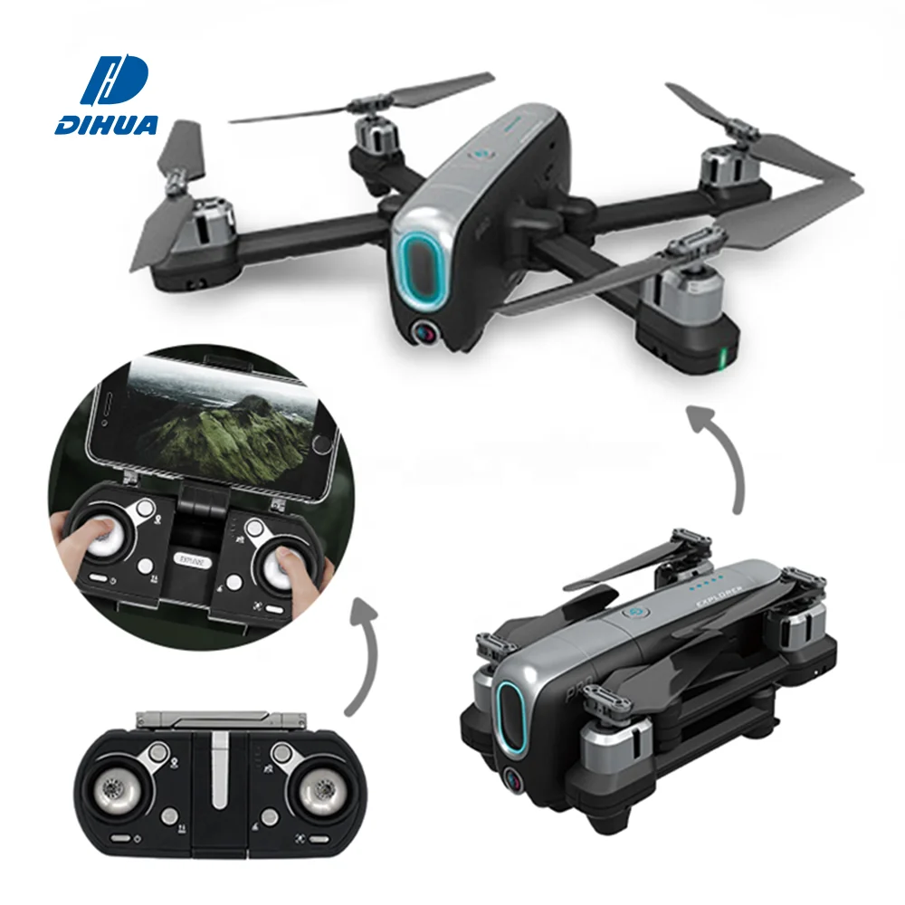 2.4GHz Drone 4K with Dual GPS Return Home , FPV RC Quadcopter w/ Camera 1080P Live Video, Adjustable Wide-Angle Camera