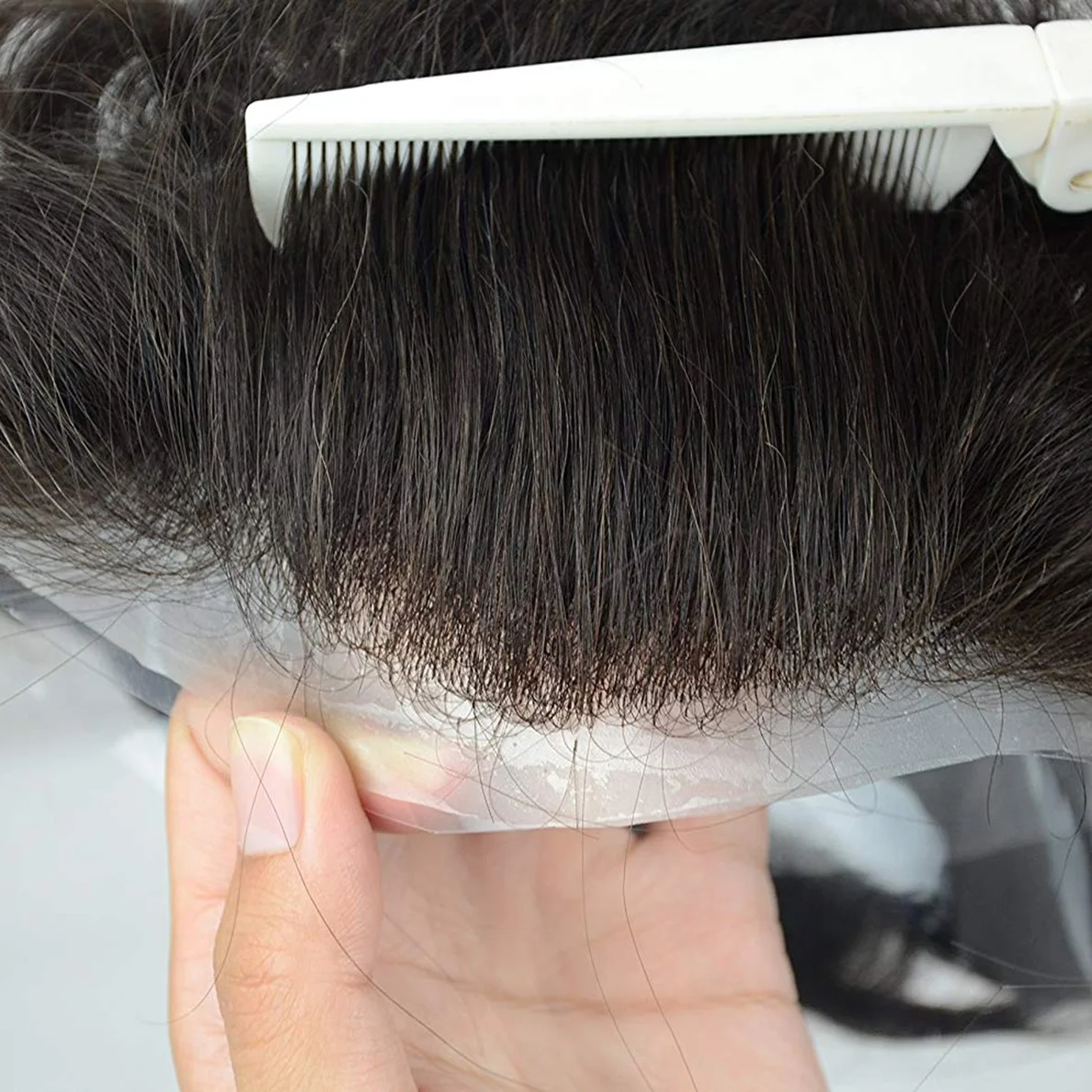 Best Human Grey Hair Injection Toupee/Hairpieces/hair system for men