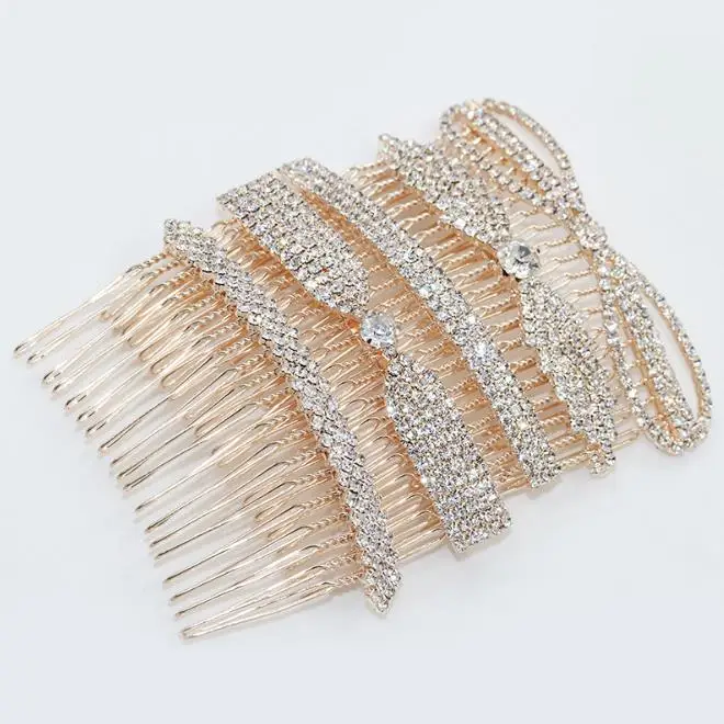 Artilady 2021 braiding hair accessories women bridal hair comb crystal hair pins for girls