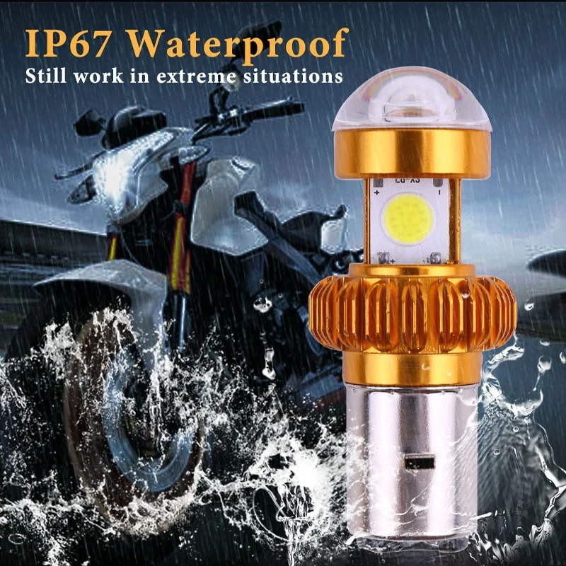 Двигатель 3SMD фара мотоцикла Hi/низкая скутер лампа COB лампы 12V-96V двигатель Противотуманные фары аксессуары для мотоциклов светодиодные H4