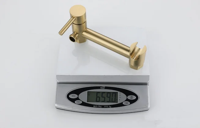 Solid Brass Bidet Faucet, Brushed Gold Douche kit Toilet Jet Washer Handheld Bidet Sprayer Faucet