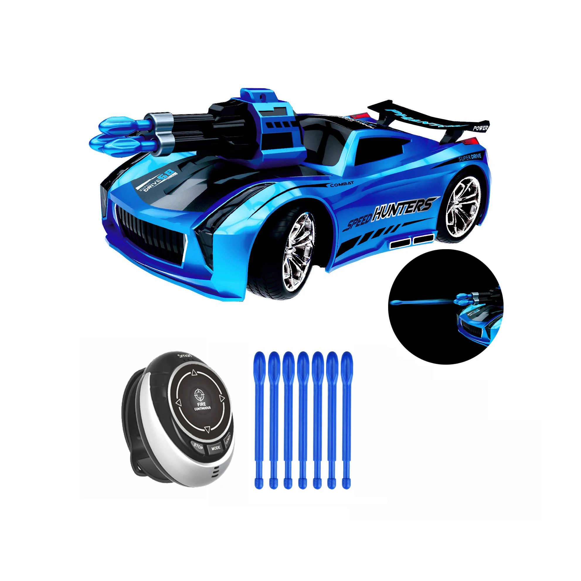 High-Speed Remote Control Car - Multi-Function with USB Charger, LED Lights, Smart Watch, and Voice Command