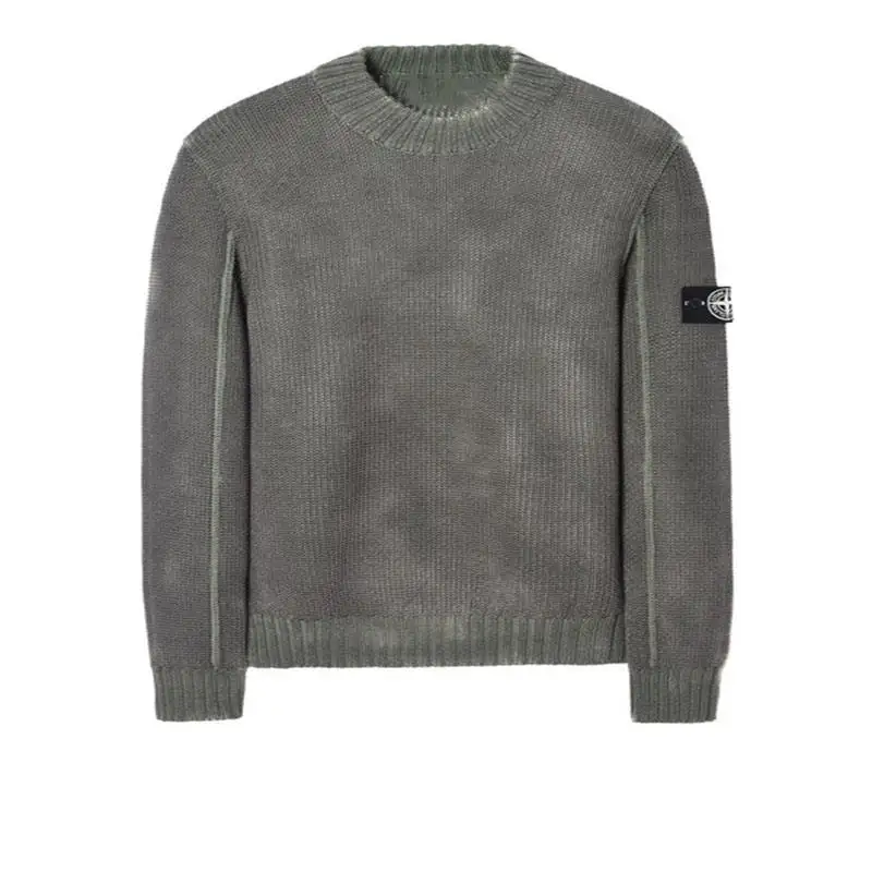 Nanteng Custom High Quality Color Changing Fabric Thread Knitwear Thermochromic Crew Neck Long Sleeves Men Pullover Sweater