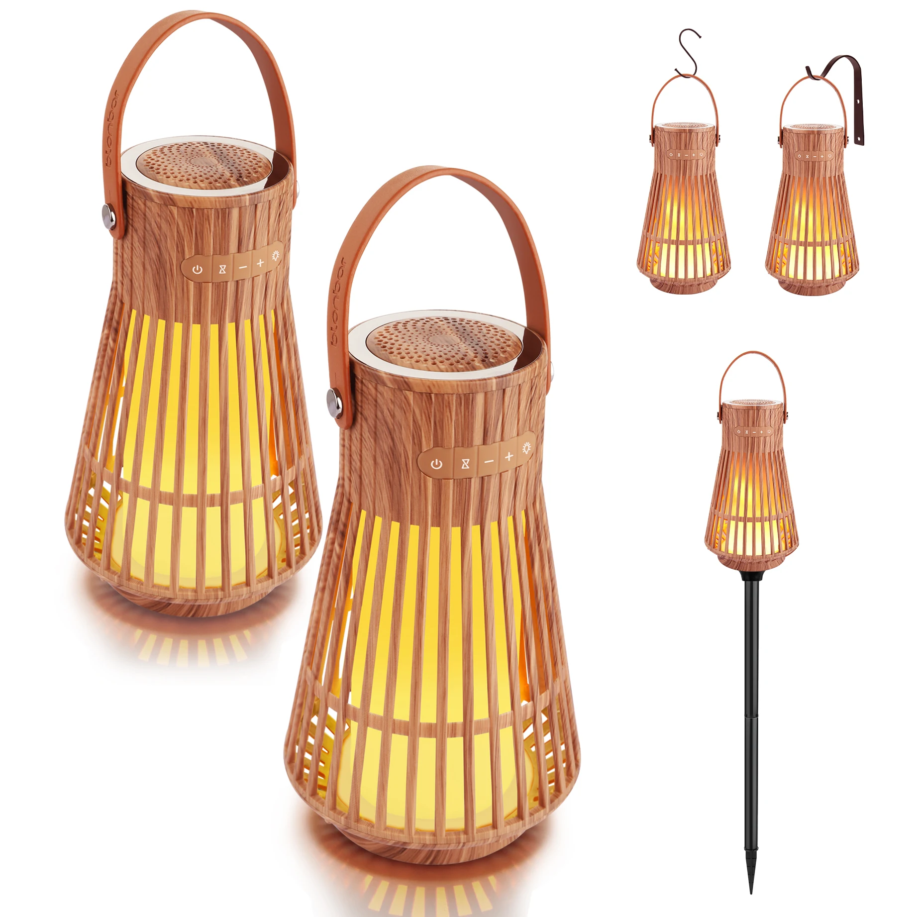 High Quality 2024 Outdoor Flame Bluetooth Speaker Waterproof with Atmosphere Flame Lamp