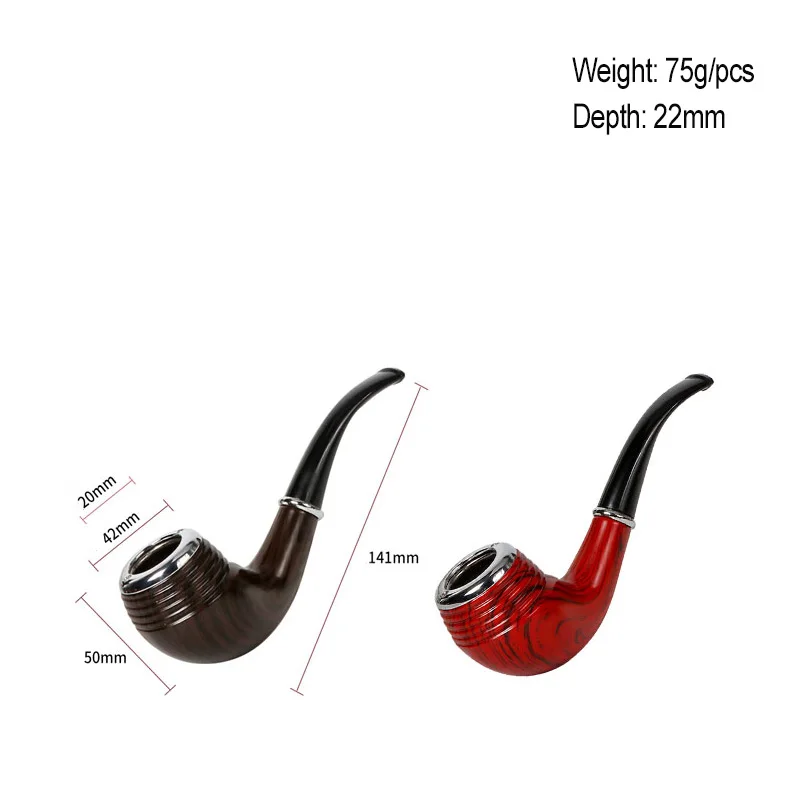 Futeng 607-1 New Resin Smoking Pipe in Stock Hand Smoke Pipe Tobacco Pipe Wholesale