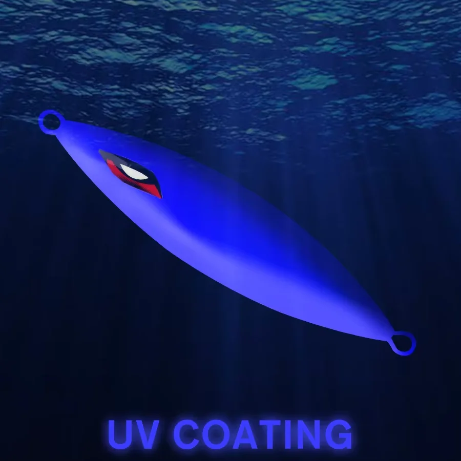 WM013J-300 Luminous/UV Metal Jig Fishing 1.4oz-35.3oz Fishing Lures Metal Long Casting Design Speed Jig