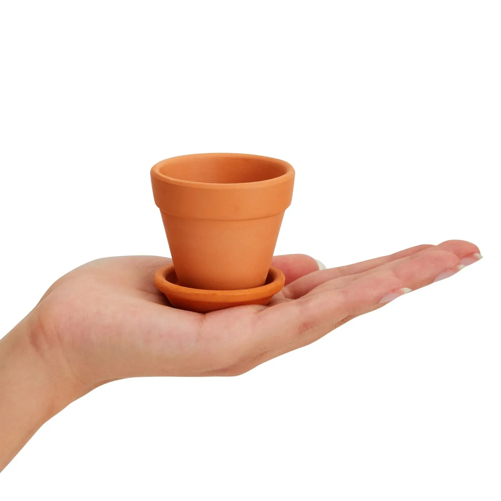 Custom Handmade Garden Mini 2 Inch Clay Terracotta Planter Succulents Pots with Saucer