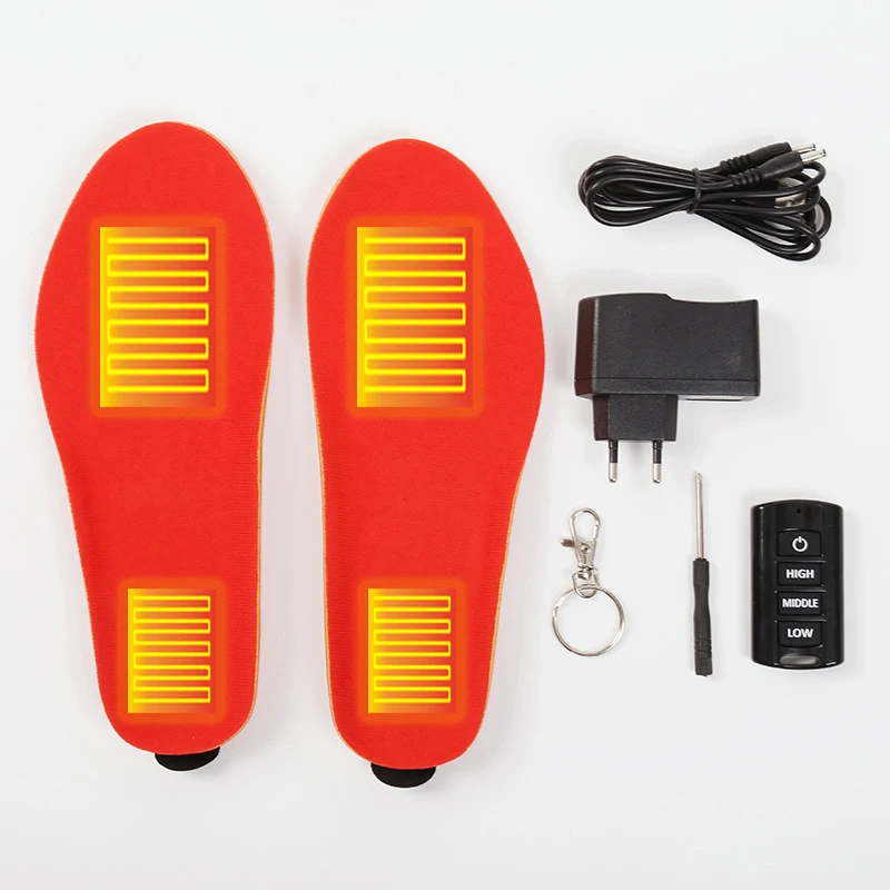 Rechargeable Wireless Winter Foot Warmer Heating Pad Remote Control Electric Shoes Heated Insole ropa deportiva