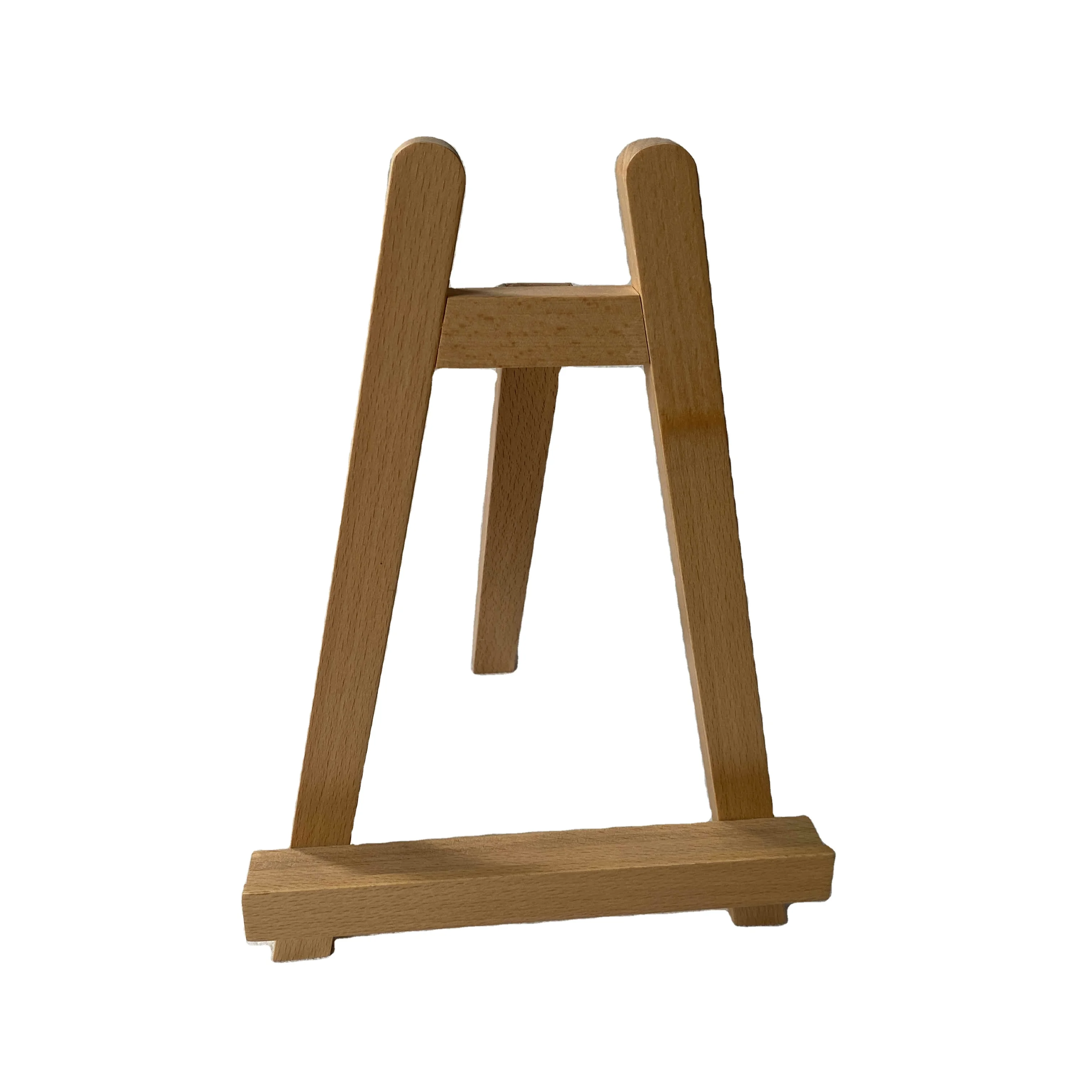 Small Tabletop Display Stand A-Frame Artist Easel - Beechwood Tripod Kids Student Classroom School Painting Party Table Desktop